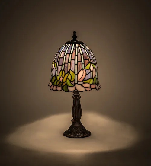 15" High Tiffany Flowering Lotus Mini Lamp