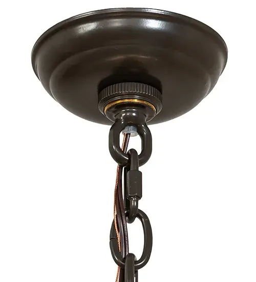 36" Wide Oak Leaf 9 Light Chandelier - Image 10