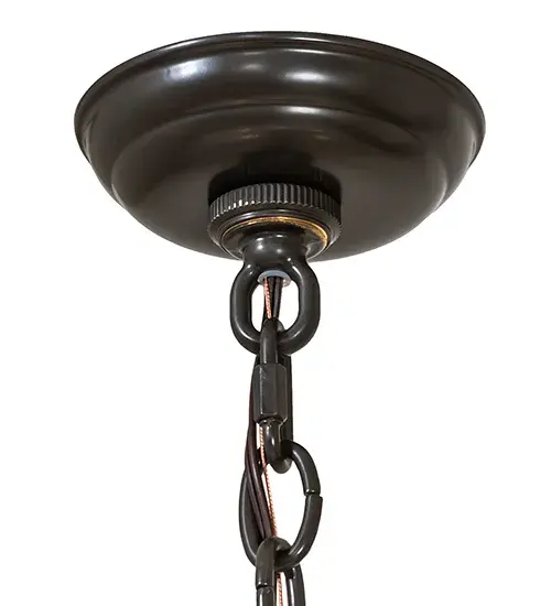 28" Wide Oak Leaf & Acorn 6 Light Chandelier - Image 10