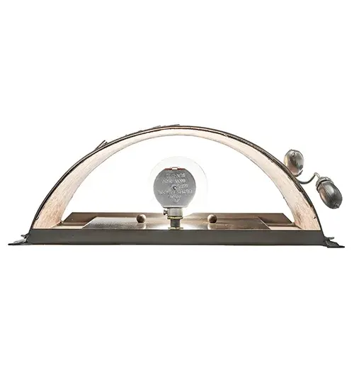 12" Wide Oak Leaf & Acorn Wall Sconce - Image 7