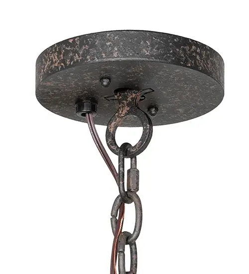 60" Wide Barrel Stave Metallo 8 Light Chandelier - Image 9