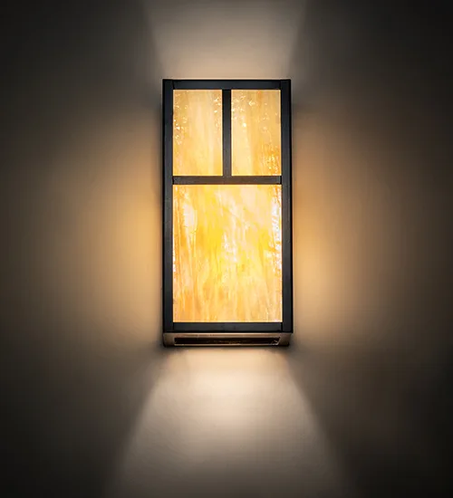 6" Wide Hyde Park "T" Mission Wall Sconce