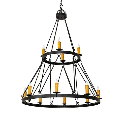 55" Wide Lakeshore 12 Light Two Tier Chandelier - Image 3