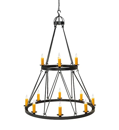 55" Wide Lakeshore 12 Light Two Tier Chandelier - Image 5