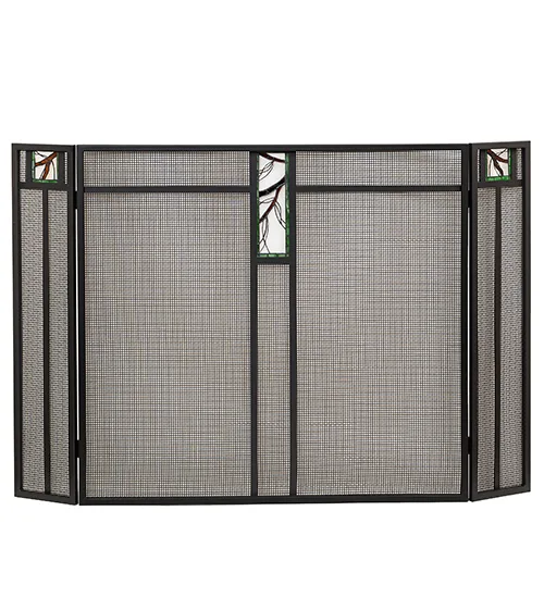58" Wide X 39" High Pine Branch Fireplace Screen