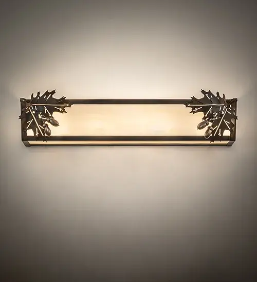 24" Wide Oak Leaf & Acorn Vanity Light - Image 1