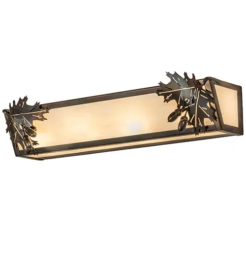 24" Wide Oak Leaf & Acorn Vanity Light - Image 2