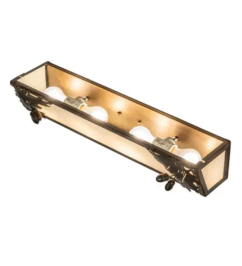 24" Wide Oak Leaf & Acorn Vanity Light - Image 4