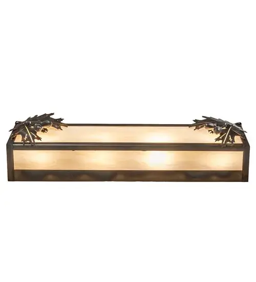 24" Wide Oak Leaf & Acorn Vanity Light - Image 7