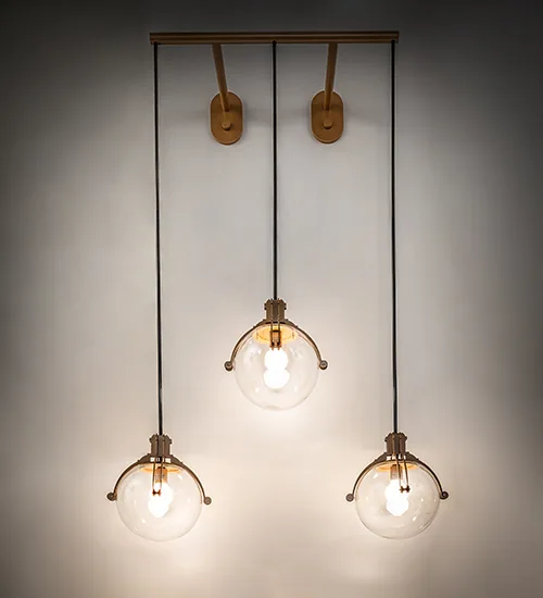 46" Wide Bola Bretelle 3 Light Wall Sconce