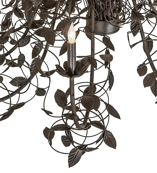 60" Wide Pear Leaf 15 Light Chandelier - Image 8