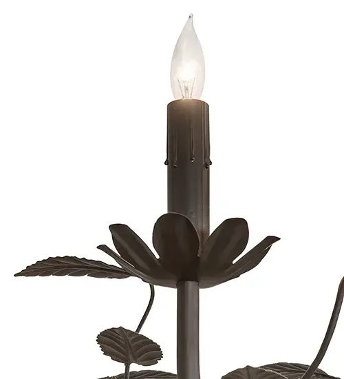 60" Wide Pear Leaf 15 Light Chandelier - Image 9