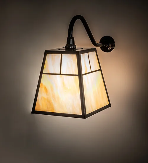 14" Wide Stillwater "T" Mission Wall Sconce
