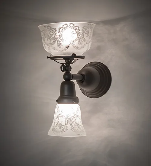 7" Wide Revival Gas & Electric 2 Light Wall Sconce