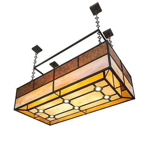 60" Long Hyde Park T Mission Oblong Pendant - Image 6