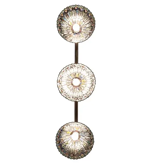 52" Long Tiffany Jeweled Peacock 3 Light Island Pendant - Image 7