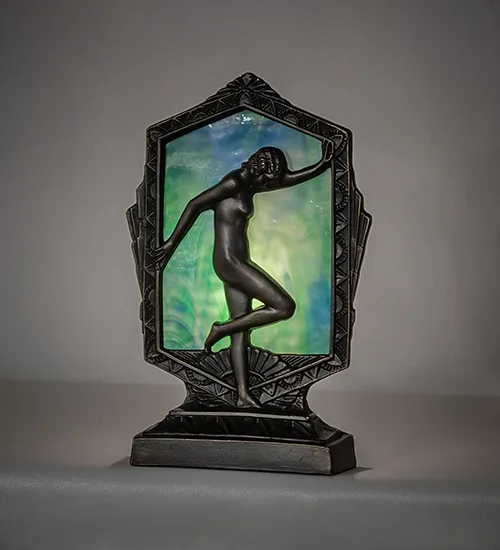9" High Deco Posing Lady Accent Lamp