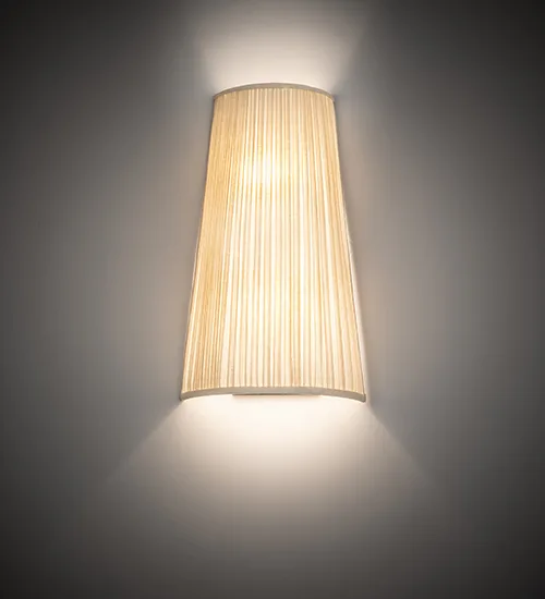 9" Wide Channell Tapered & Pleated Wall Sconce