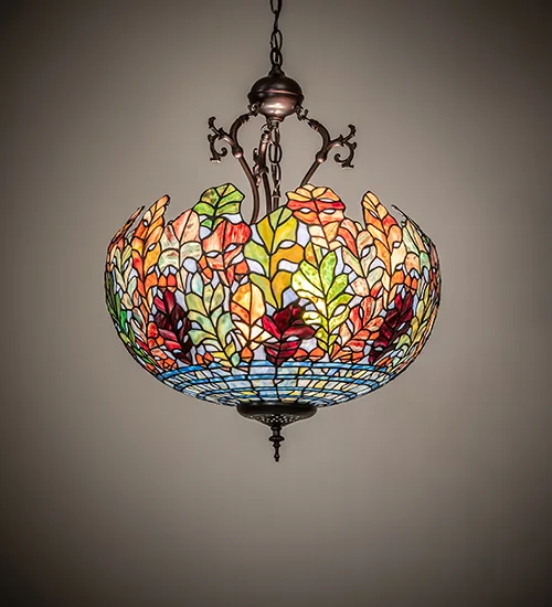 21" Wide Leaf Inverted Pendant