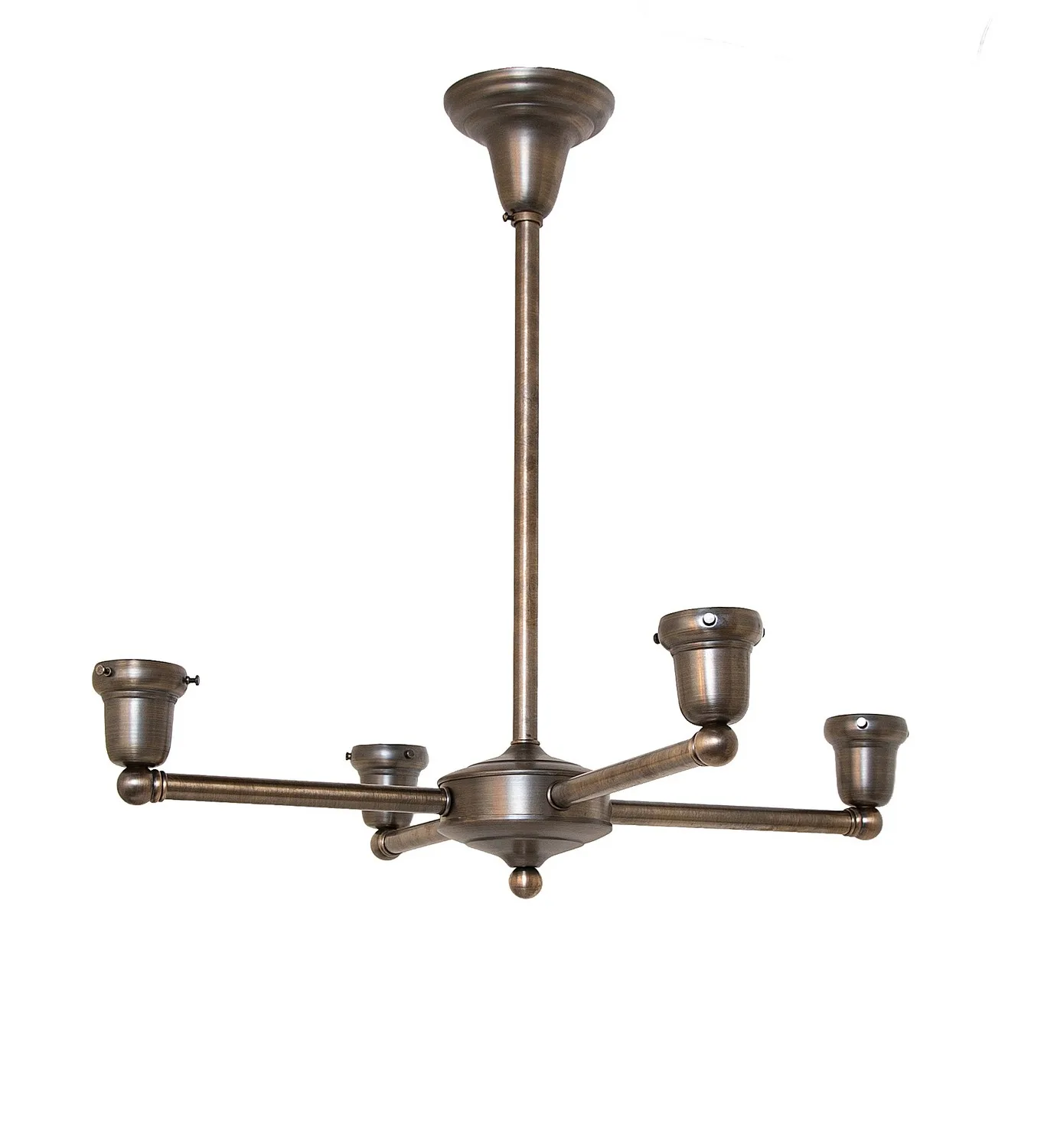 Oyster Bay Four Light Chandelier Hardware in Antique Brass