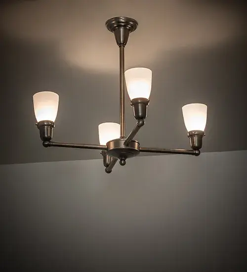 27" Wide Revival Oyster Bay Goblet 4 Light Chandelier - Image 1