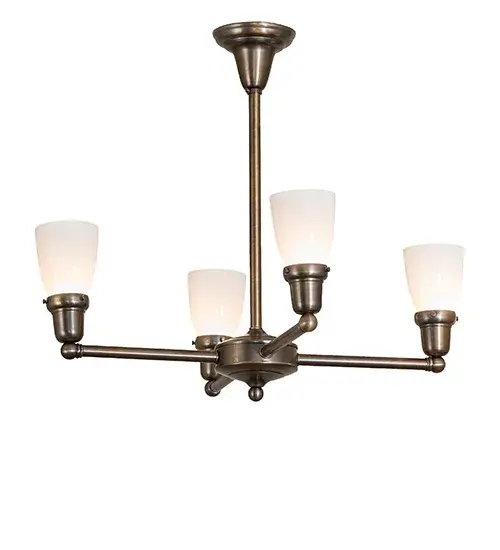 27" Wide Revival Oyster Bay Goblet 4 Light Chandelier - Image 2