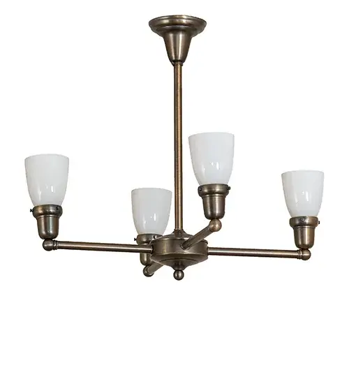 27" Wide Revival Oyster Bay Goblet 4 Light Chandelier - Image 3