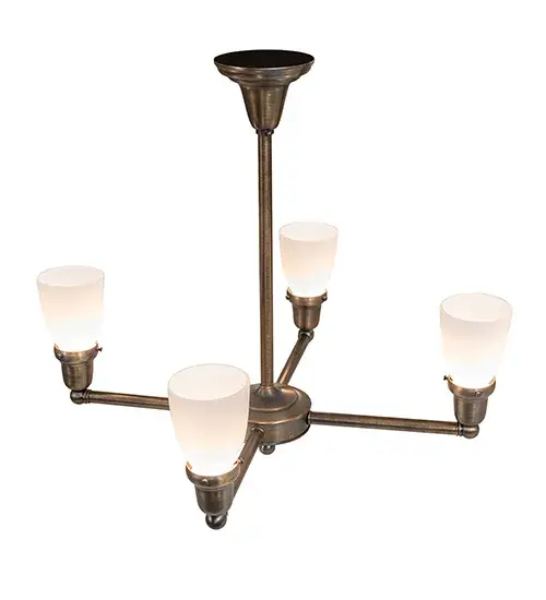 27" Wide Revival Oyster Bay Goblet 4 Light Chandelier - Image 4