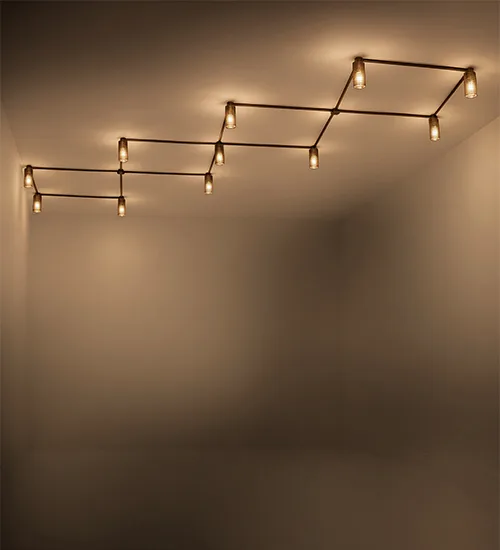 172" Long Tetromino 11 Light Flush Mount
