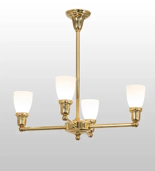 27" Wide Revival Oyster Bay Goblet 4 Light Chandelier - Image 2
