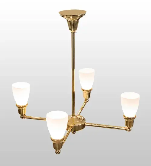 27" Wide Revival Oyster Bay Goblet 4 Light Chandelier - Image 4