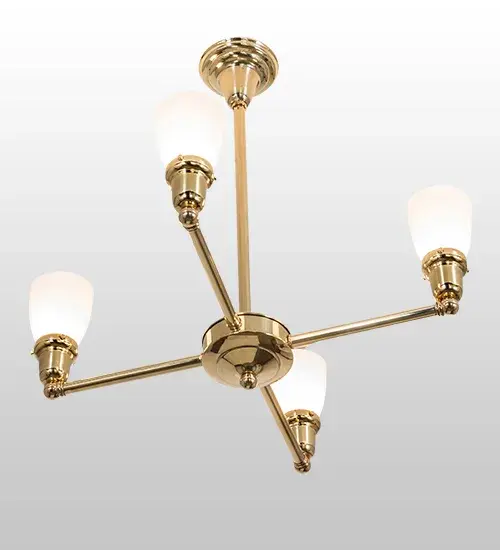 27" Wide Revival Oyster Bay Goblet 4 Light Chandelier - Image 6