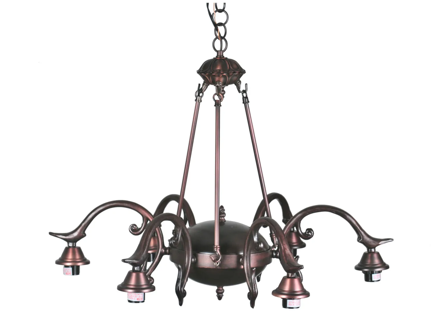Moose Creek Six Light Chandelier Hardware in Mahogany Bronze