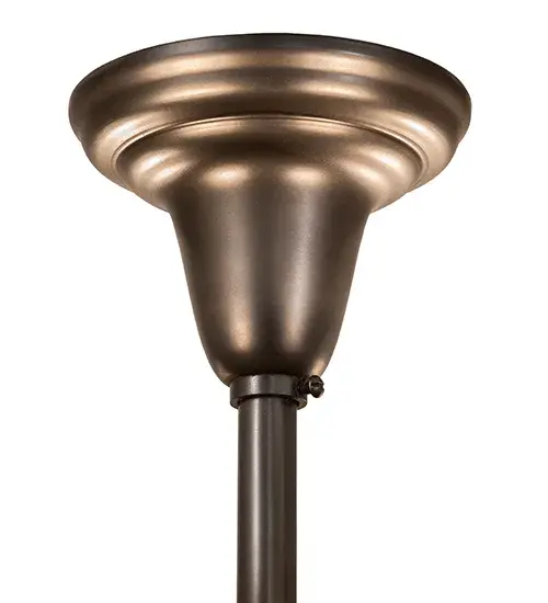 28" Wide Daffodil Bell Revival 4 Light Chandelier - Image 9