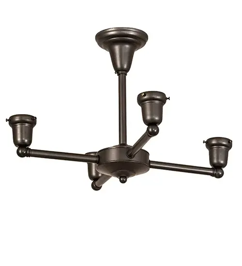 28" Wide Daffodil Bell Revival 4 Light Chandelier - Image 10