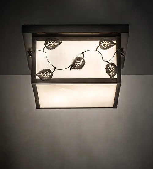 12" Wide Hyde Park Vine Leaf Flushmount