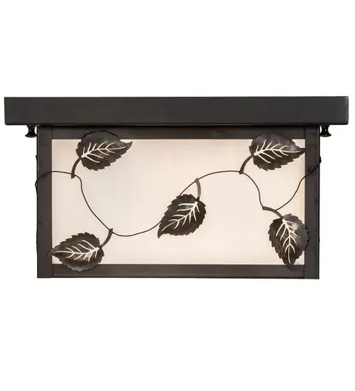 12" Wide Hyde Park Vine Leaf Flushmount - Image 4
