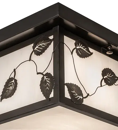 12" Wide Hyde Park Vine Leaf Flushmount - Image 7