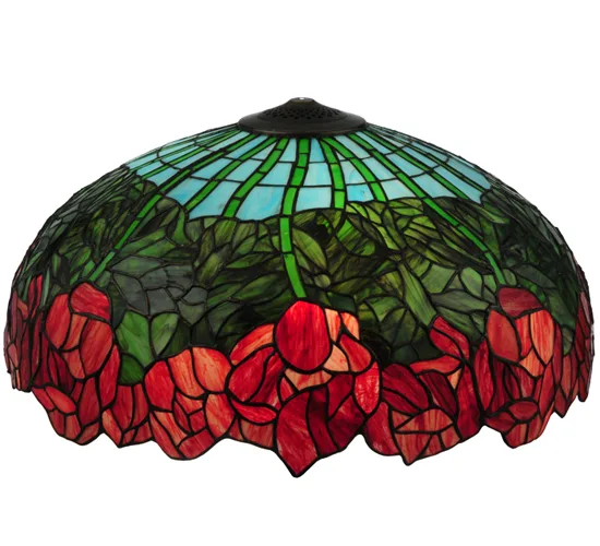 22" Wide Tiffany Cabbage Rose Shade