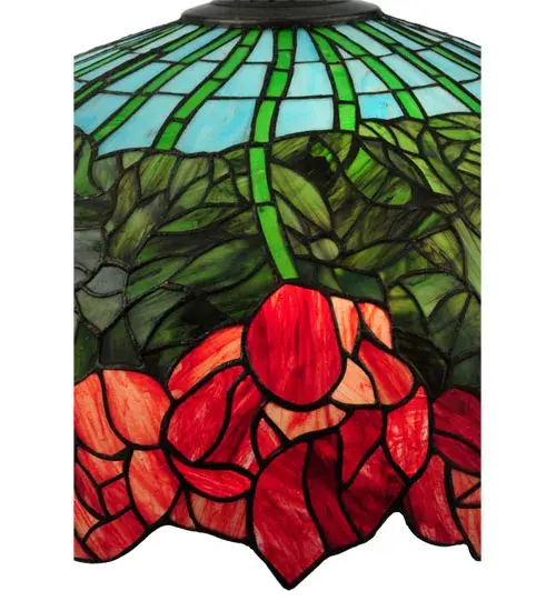 22" Wide Tiffany Cabbage Rose Shade - Image 5