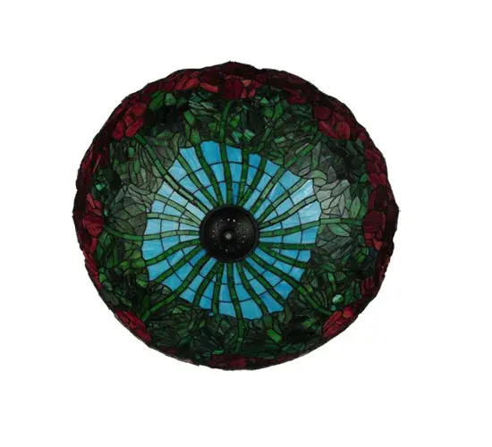 22" Wide Tiffany Cabbage Rose Shade - Image 6