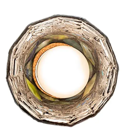 5" Wide Tiffany Peacock Feather Mini Pendant - Image 7