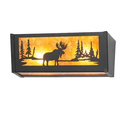 16" Wide Moose at Lake Vanity Light - Image 2
