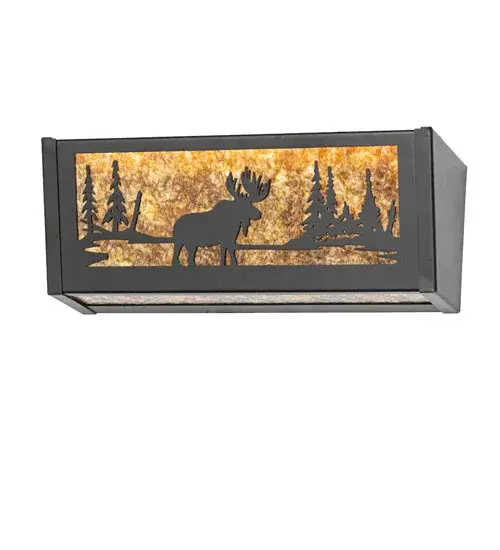 16" Wide Moose at Lake Vanity Light - Image 3