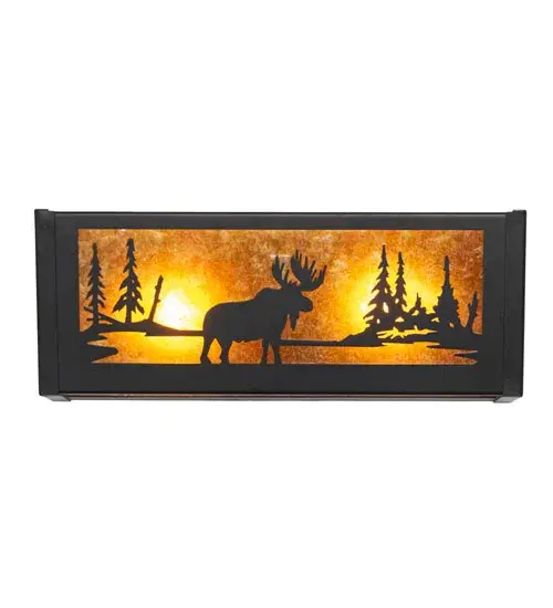 16" Wide Moose at Lake Vanity Light - Image 5