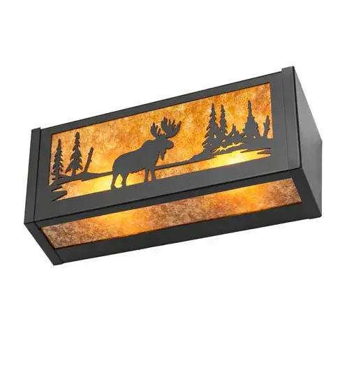 16" Wide Moose at Lake Vanity Light - Image 6