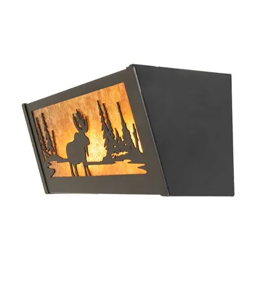 16" Wide Moose at Lake Vanity Light - Image 7