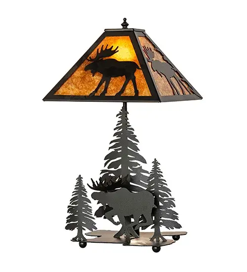 21" High Lone Moose Accent Lamp - Image 2