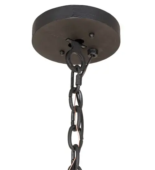 36" Wide Barrel Stave Madera 8 Light Chandelier - Image 10