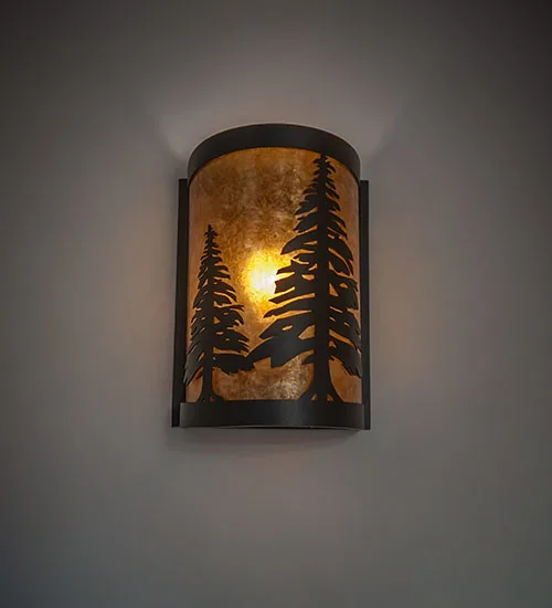 8" Wide Tall Pines Right Wall Sconce